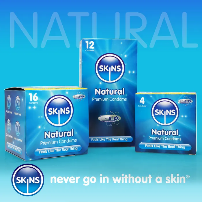 Skins Female Sex Toys Skins Condoms Natural 12 Pack