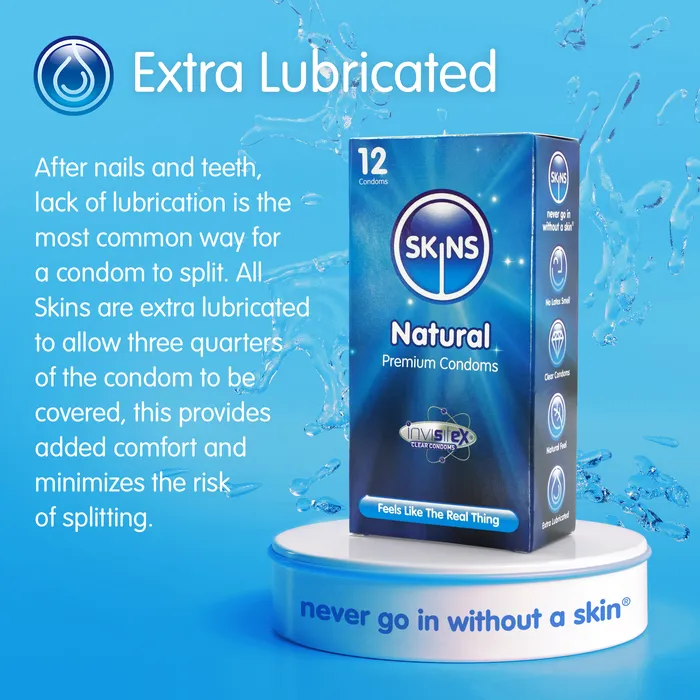 Skins Female Sex Toys Skins Condoms Natural 12 Pack