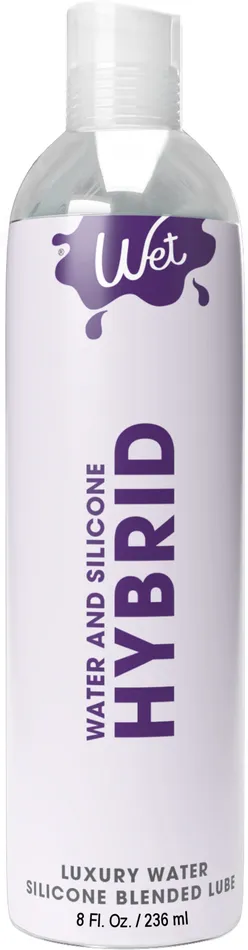 Wet Lubricants Wet Hybrid Luxury Watersilicone Blend Based Lubricant 8 Oz