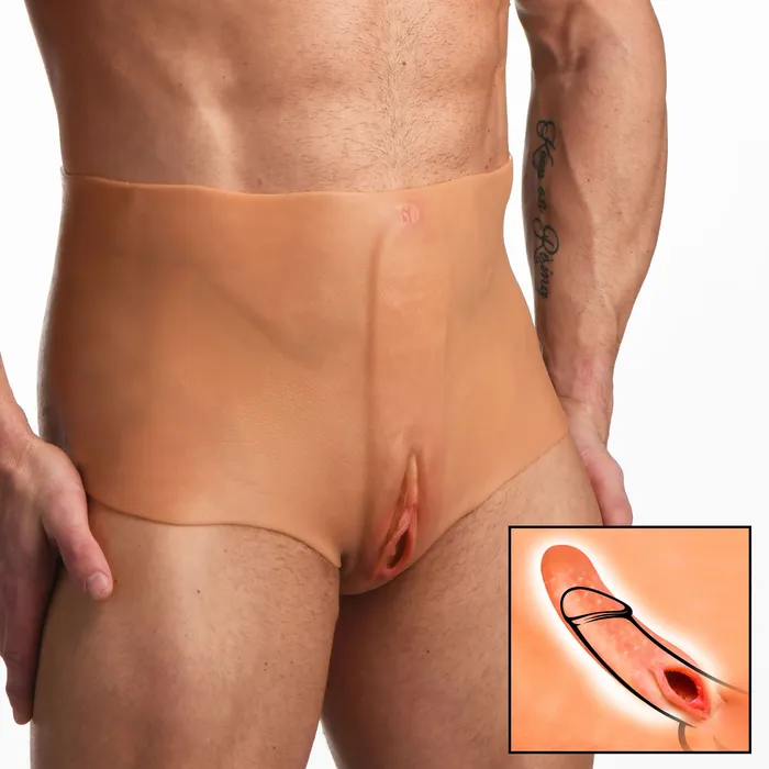 XR Brands Male Sex Toys Pussy Panties Silicone Vagina Plus Ass Panties Medium XR Brands Male Sex Toys Pussy Panties Silicone Vagina Plus Ass Panties Medium