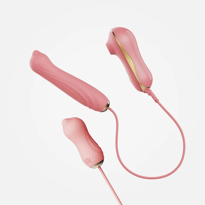 ZALO UNI Set Pink Rechargeable Multifunction 3 Piece Set with Suction Toy Vibrating Egg Mini Thruster Female Sex Toys ZALO UNI Set Pink Rechargeable Multifunction 3 Piece Set with Suction Toy Vibrating Egg Mini Thruster Female Sex Toys