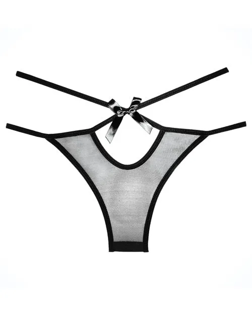 Adore Anal Adore Sheer Naughty Vanilla Panty Black OS Adore Anal Adore Sheer Naughty Vanilla Panty Black OS