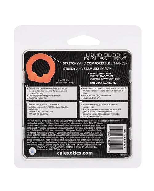 Alpha Liquid Silicone Dual Ball Ring Orange Alpha Male Sex Toys Alpha Liquid Silicone Dual Ball Ring Orange Alpha Male Sex Toys
