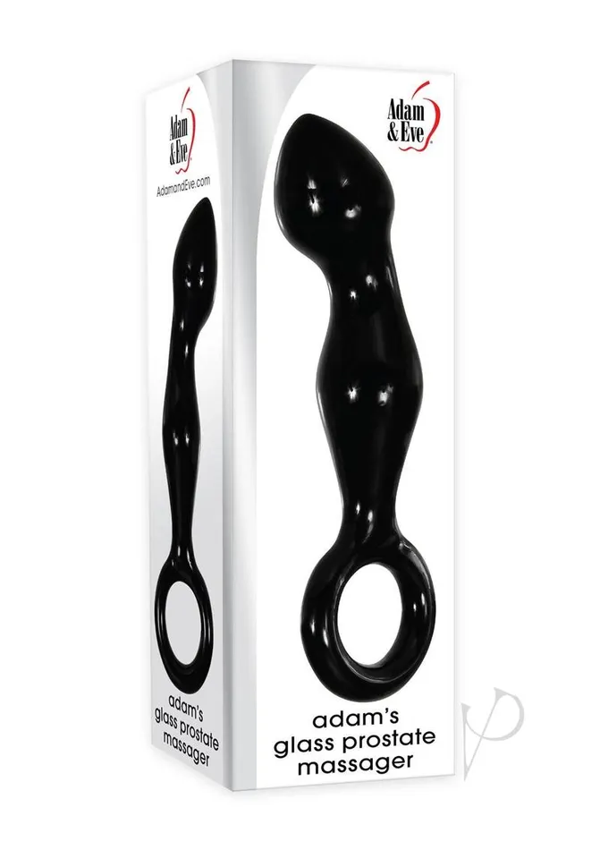 Anal ADAM AND EVE Aand E Adams Glass Prostate Massager Black