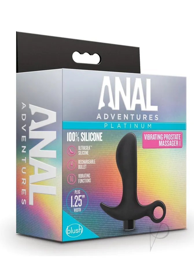 Anal Adventures Male Sex Toys Anal Adventures Platinum Silicone Rechargeable Vibrating Prostate Massager 01 Black Anal Adventures Male Sex Toys Anal Adventures Platinum Silicone Rechargeable Vibrating Prostate Massager 01 Black