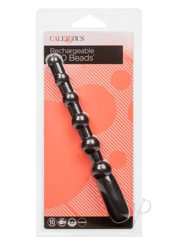 Anal Anal Anal Toys Rechargeable X10 Silicone Beads Black