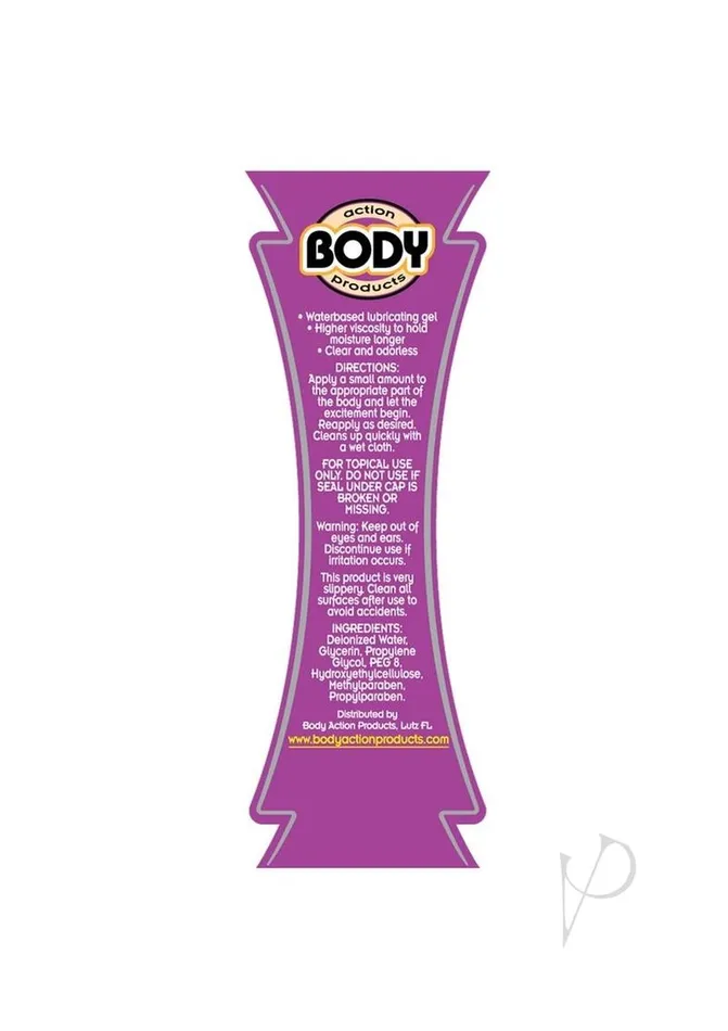 Anal Body Action Products Body Action Supreme Gel Water Based Lubricant 85 oz Anal Body Action Products Body Action Supreme Gel Water Based Lubricant 85 oz