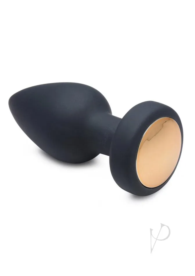 Anal Booty Sparks Silicone Vibrating LED Plug Large Black Booty Sparks