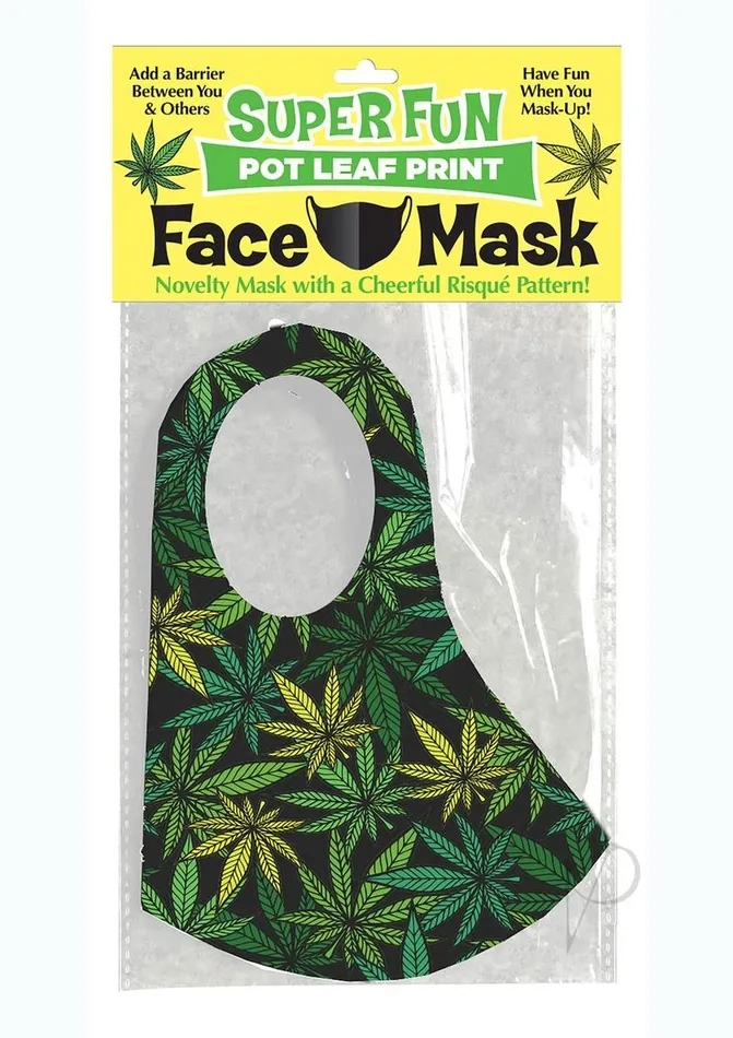 Anal Candyprints Party Super Fun Pot Leaf Mask GreenBlack