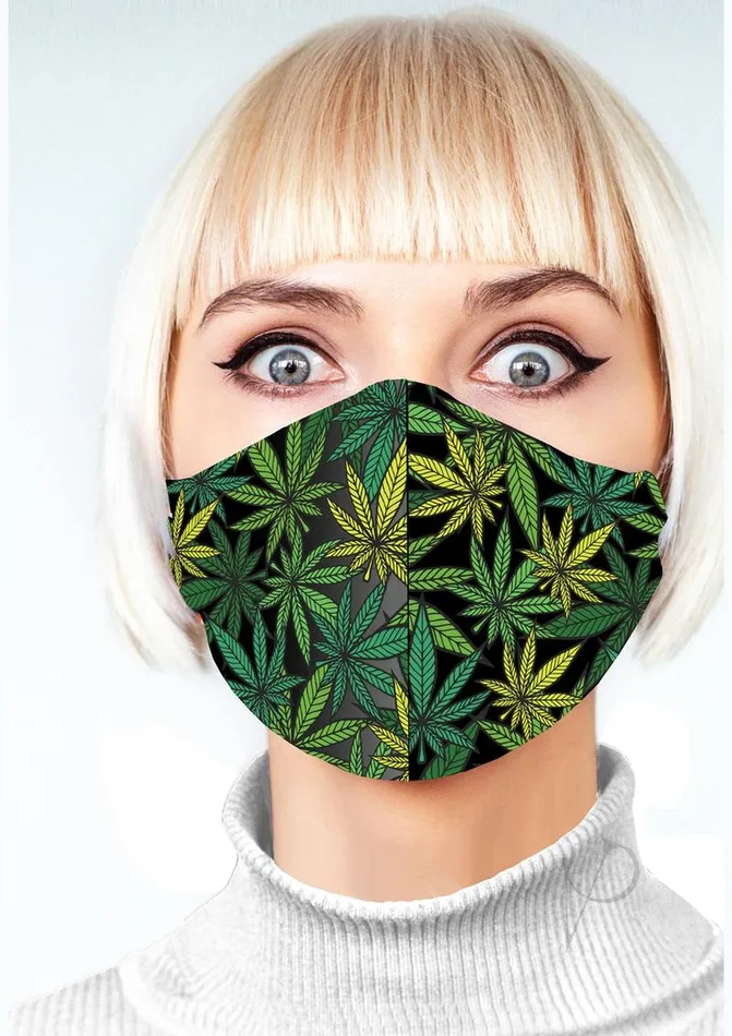Anal Candyprints Party Super Fun Pot Leaf Mask GreenBlack Anal Candyprints Party Super Fun Pot Leaf Mask GreenBlack