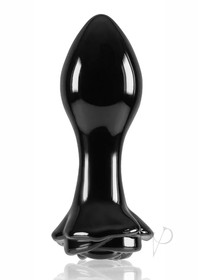 Anal Crystal Crystal Premium Glass Rose Probe Black Anal Crystal Crystal Premium Glass Rose Probe Black