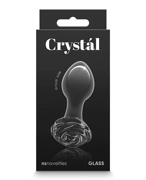 Anal Crystal Crystal Premium Glass Rose Probe Black Anal Crystal Crystal Premium Glass Rose Probe Black