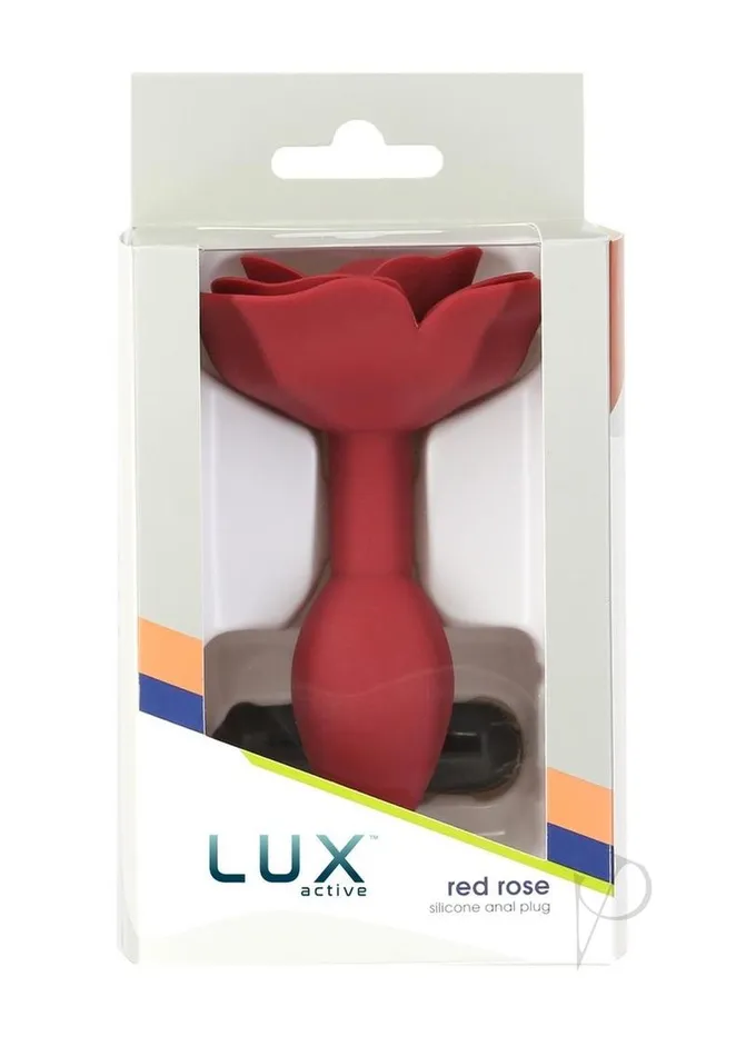 Anal Lux Active Red Rose Silicone Anal Plug Red Lux Active