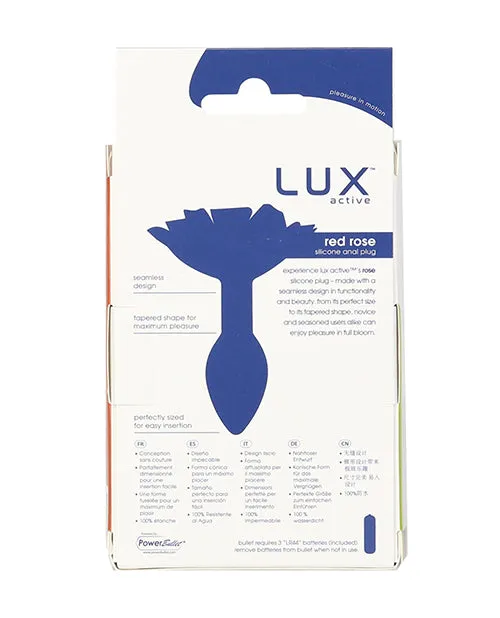 Anal Lux Active Red Rose Silicone Anal Plug Red Lux Active