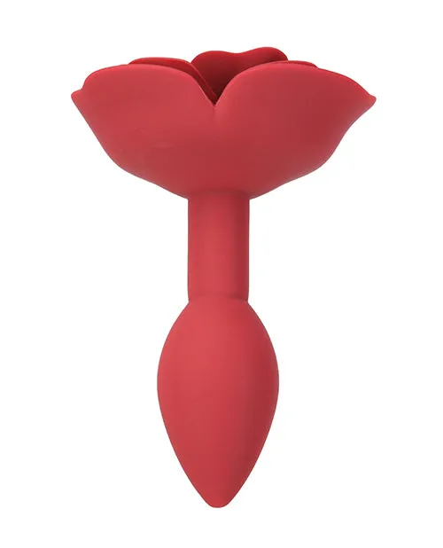 Anal Lux Active Red Rose Silicone Anal Plug Red Lux Active
