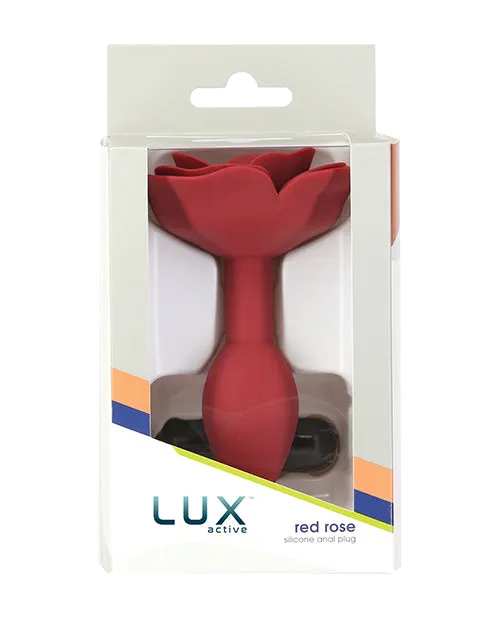 Anal Lux Active Red Rose Silicone Anal Plug Red Lux Active