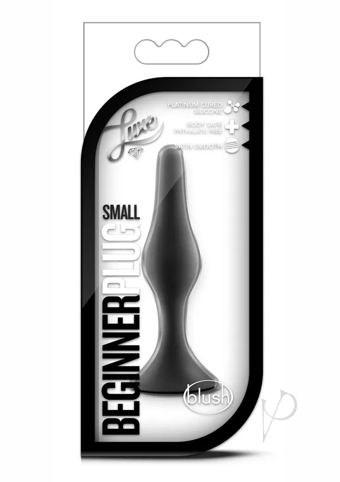 Anal Luxe Luxe Beginner Silicone Butt Plug Small Black