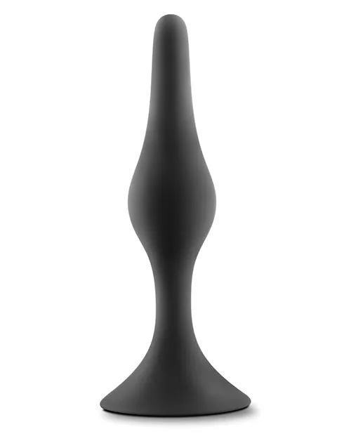 Anal Luxe Luxe Beginner Silicone Butt Plug Small Black Anal Luxe Luxe Beginner Silicone Butt Plug Small Black