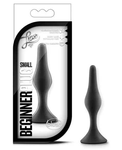 Anal Luxe Luxe Beginner Silicone Butt Plug Small Black Anal Luxe Luxe Beginner Silicone Butt Plug Small Black