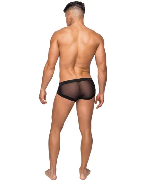 Anal Male Power Hoser Stretch Mesh Micro Mini Short Black LG