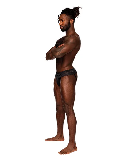 Anal Male Power Sassy Lace Skirt Jock Black LXL