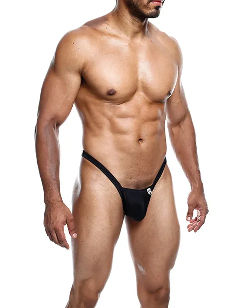 Anal Malebasics Male Basics Y Buns Thong Black SM