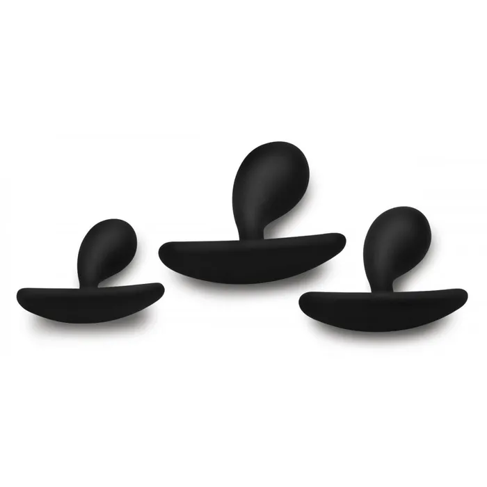 Anal Master Series Dark Droplets 3 Piece Curved Silicone Anal Trainer Set