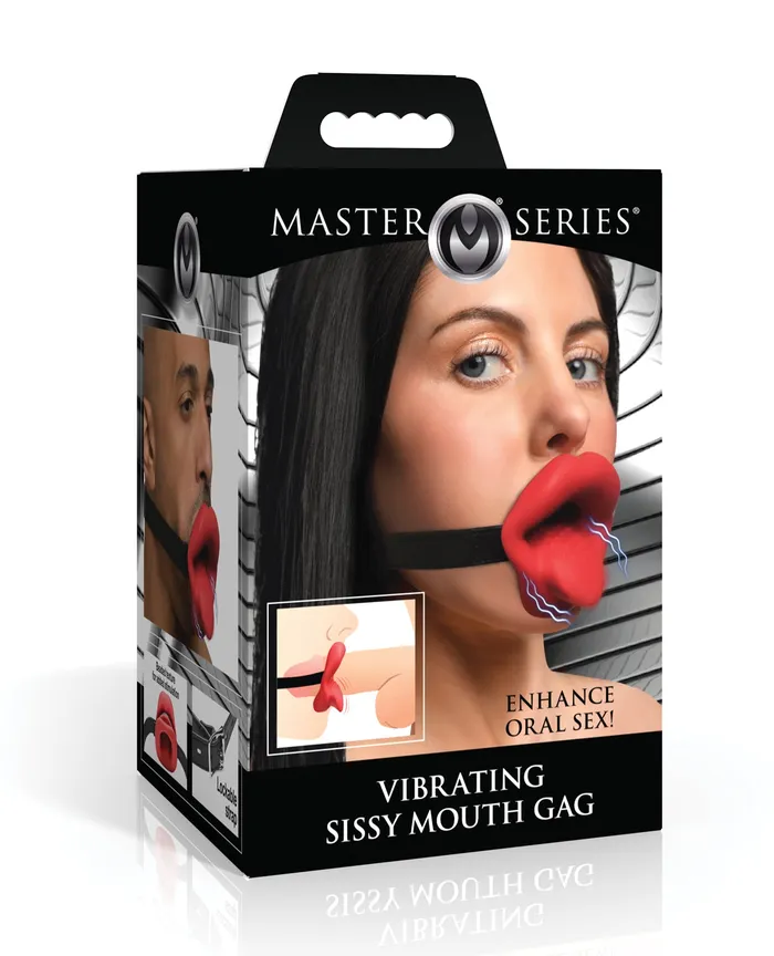 Anal Master Series Master Series Vibrating Sissy Rechargeable Silicone Mouth Gag RedBlack Anal Master Series Master Series Vibrating Sissy Rechargeable Silicone Mouth Gag RedBlack