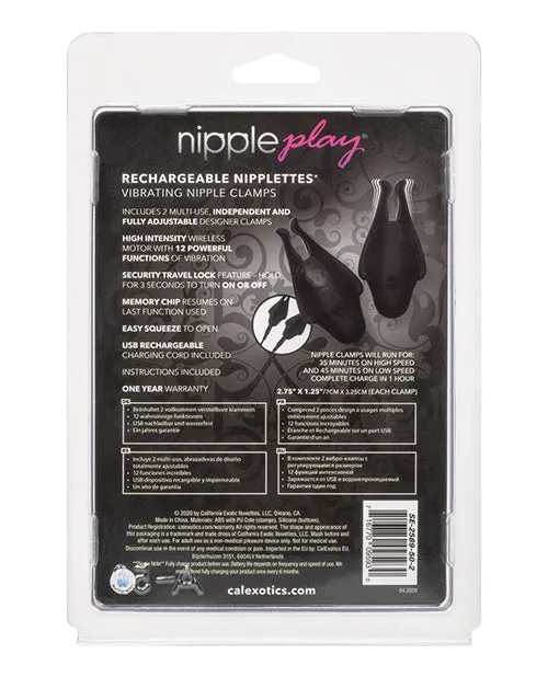 Anal Nipple Play Nipply Play Rechargeable Nipplettes Black
