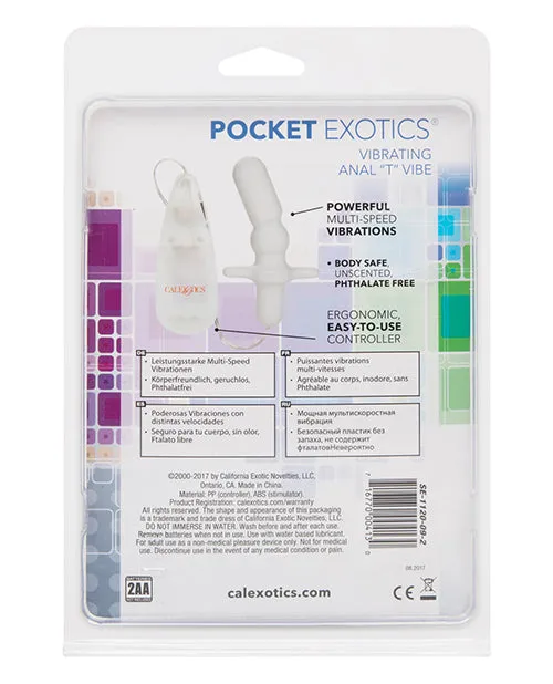 Anal Pocket Exotics Pocket Exotics Anal T Vibrating Butt Plug and Wired Remote Control Ivory Anal Pocket Exotics Pocket Exotics Anal T Vibrating Butt Plug and Wired Remote Control Ivory