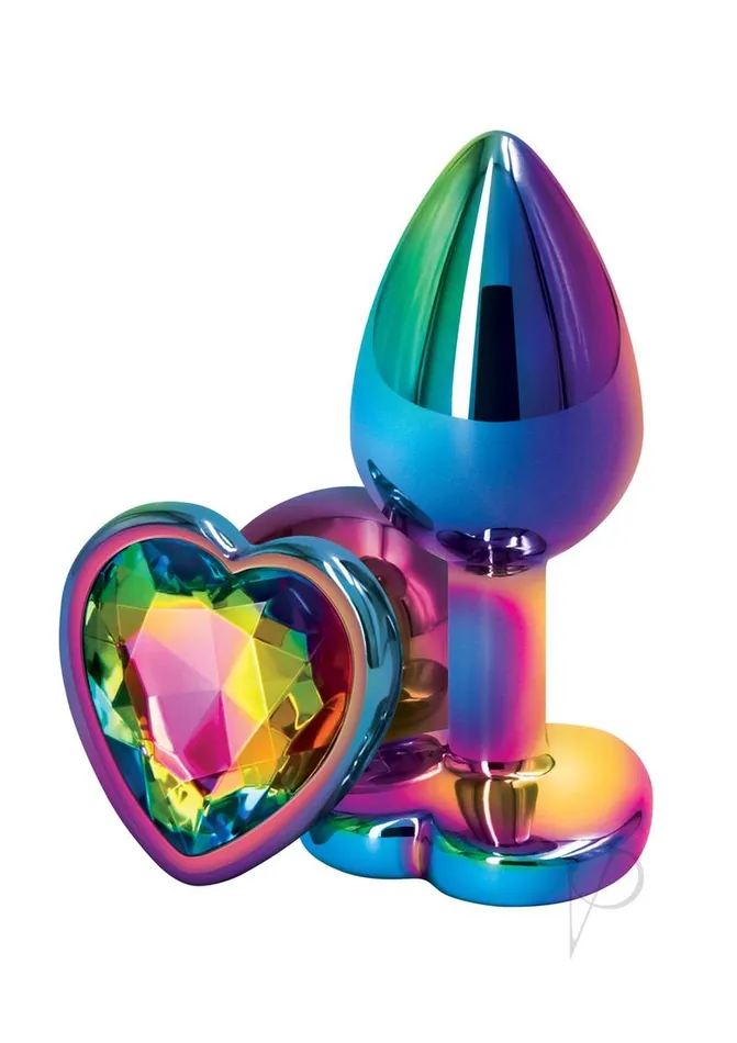 Anal Rear Assets Rear Assets Multicolor Heart Anal Plug Small Rainbow