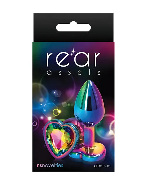 Anal Rear Assets Rear Assets Multicolor Heart Anal Plug Small Rainbow