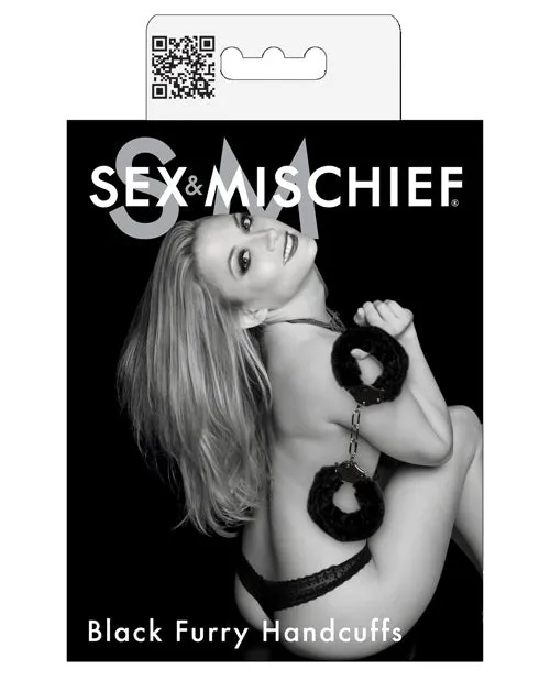 Anal Sex And Mischief Sex and Mischief Furry Handcuffs Black Anal Sex And Mischief Sex and Mischief Furry Handcuffs Black