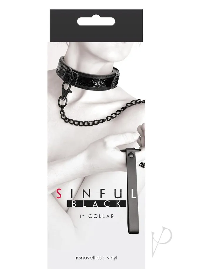 Anal Sinful By Ns Novelties Sinful 1in Collar Black