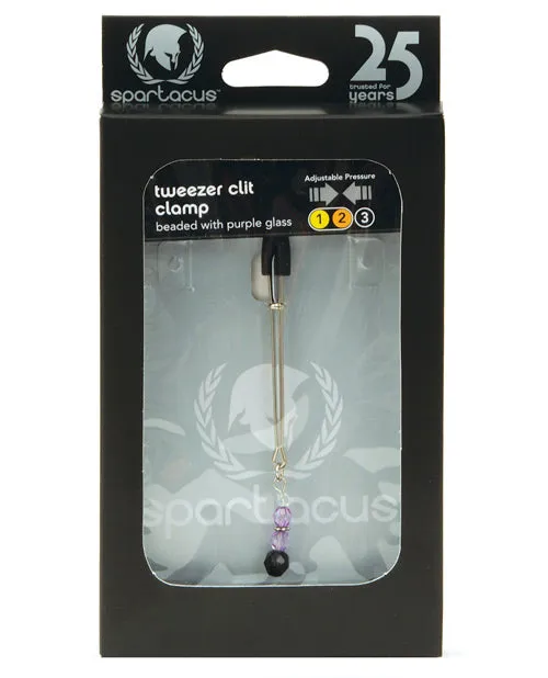 Anal Spartacus Beaded Clit Clamp Purple Spartacus