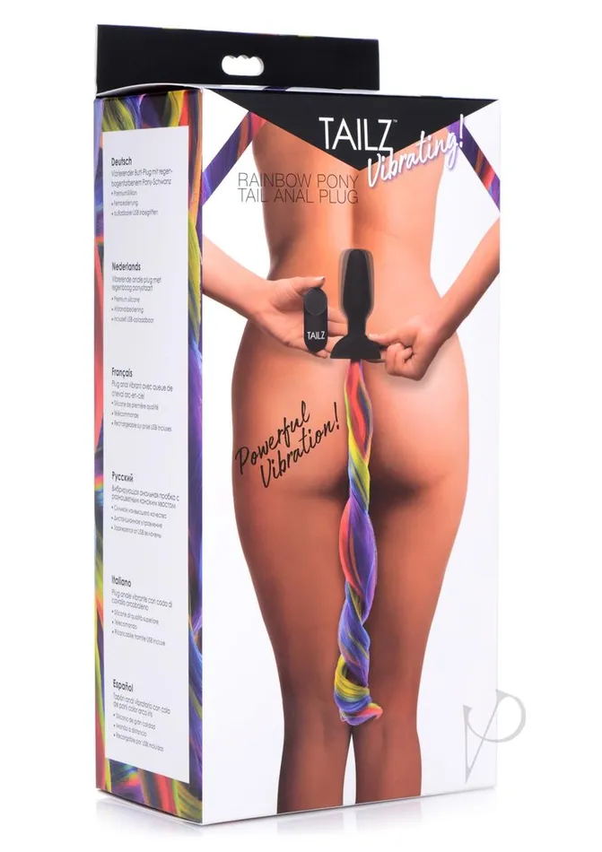 Anal Tailz Vibrating Rainbow Tail Rainbow Tailz