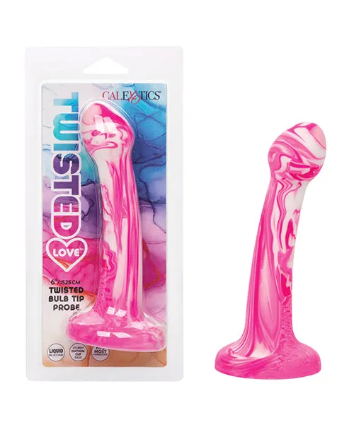 Anal Twisted Love Twisted Love Twisted Bulb Tip Probe Silicone Anal Probe Pink