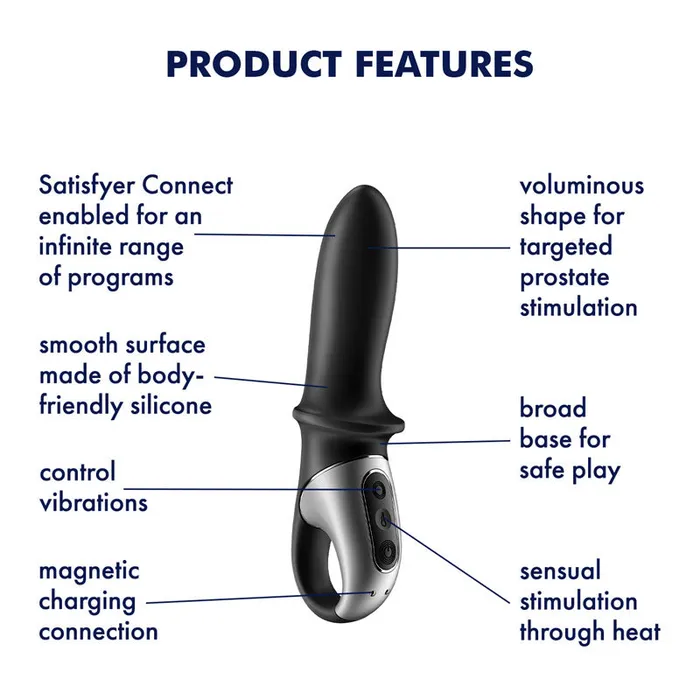 Anal Wild Night Fantasies Black Satisfyer Hot Passion Heating Anal Vibrator
