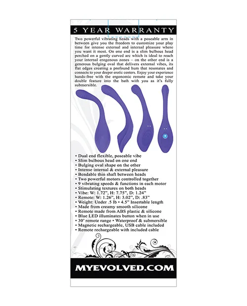 Anywhere Vibrator with Remote Control Purple Evolved Female Sex Toys