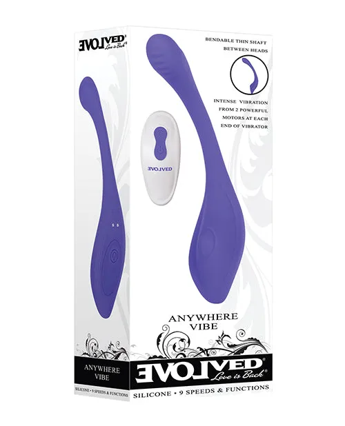Anywhere Vibrator with Remote Control Purple Evolved Female Sex Toys
