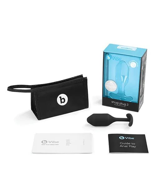 B Vibe Anal BVibe Snug Plug 2 Silicone Weighted Anal Plug Black