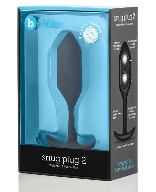 B Vibe Anal BVibe Snug Plug 2 Silicone Weighted Anal Plug Black