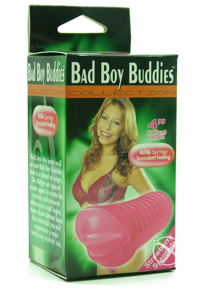 Bad Boy Male Sex Toys Bad Boy Buddies Strawberry Sented Masturbator Mouth Pink