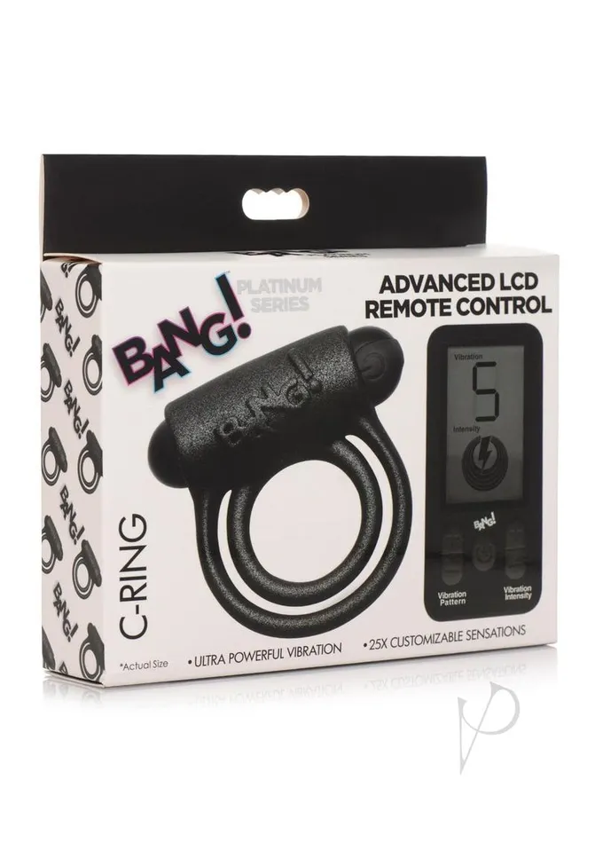Bang Male Sex Toys Bang 25x Silicone Cock Ring with Remote Control Black