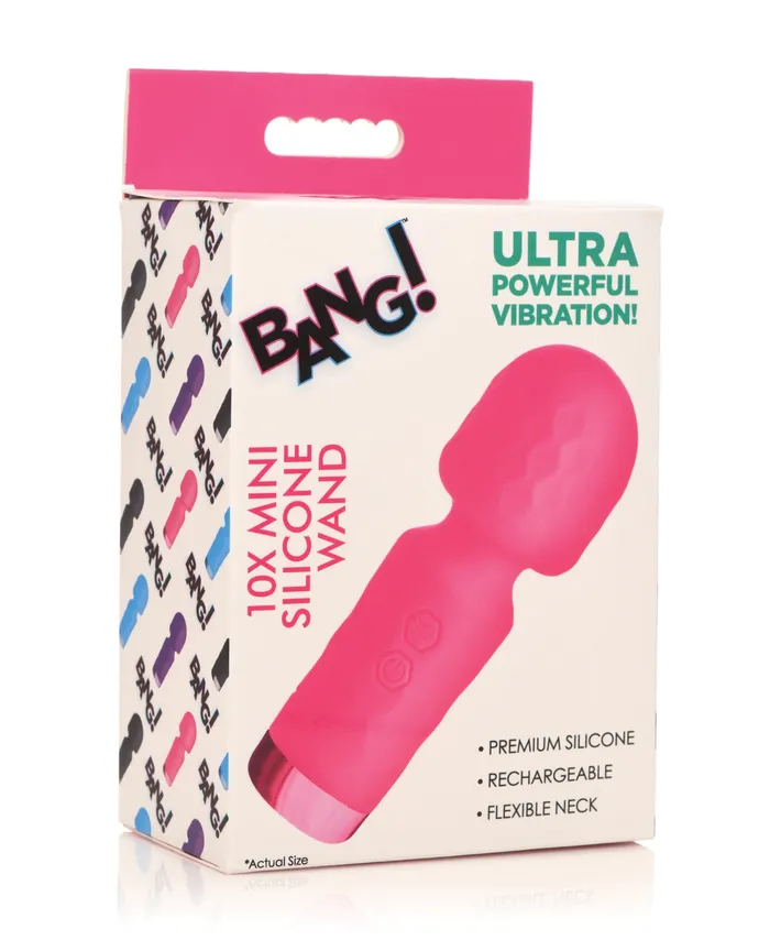 Bang Vibrators Bang 10X Mini Silicone Rechargeable Wand Pink