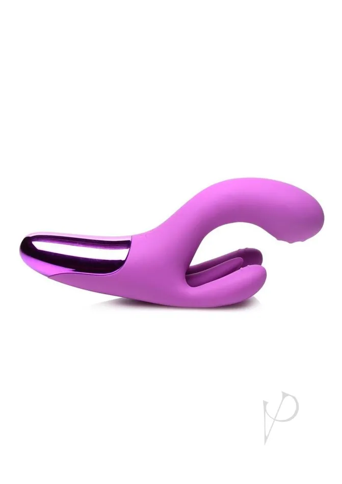 Bang Vibrators Bang Triple Rabbit Silicone Vibrator Purple