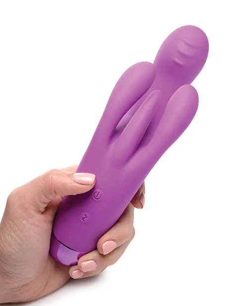 Bang Vibrators Bang Triple Rabbit Silicone Vibrator Purple