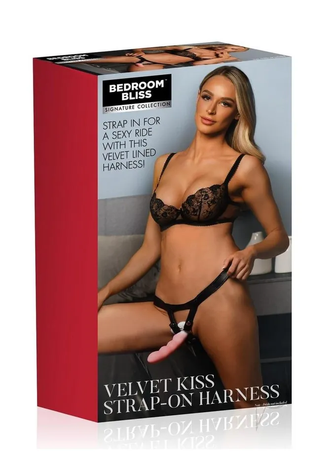 Bedroom Bliss Female Sex Toys Bedroom Bliss Velvet Kiss StrapOn Harness Black Bedroom Bliss Female Sex Toys Bedroom Bliss Velvet Kiss StrapOn Harness Black