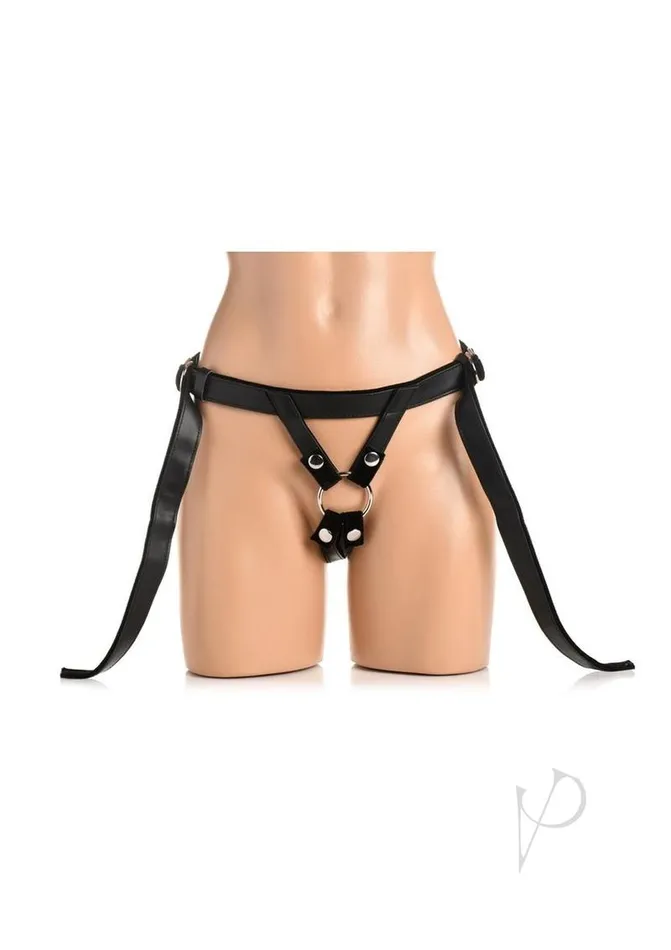 Bedroom Bliss Female Sex Toys Bedroom Bliss Velvet Kiss StrapOn Harness Black