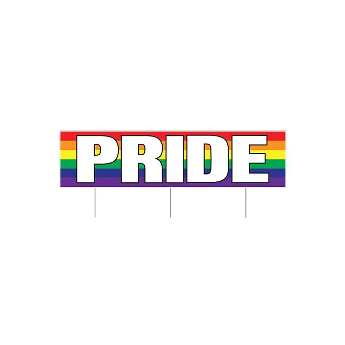 Beistle Vibrators Plastic Jumbo Pride Yard Sign